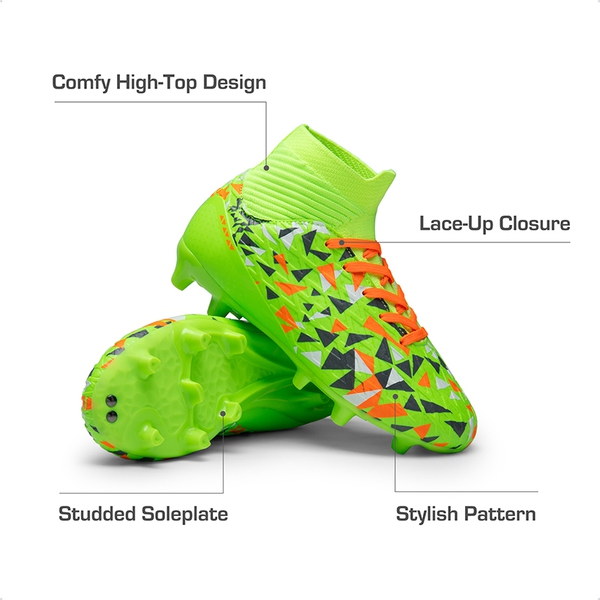High-top Slip-Resistant Soccer Shoes - NEON GREEN - 2